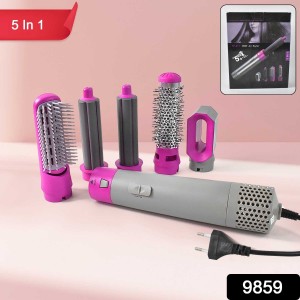 5 In 1 Hair Dryer Brush, Multifunctional Hot Air Styler Hair Tools Detachable Brush Head For Straightening Curling Drying Combing Best Styler, 1000 Watts