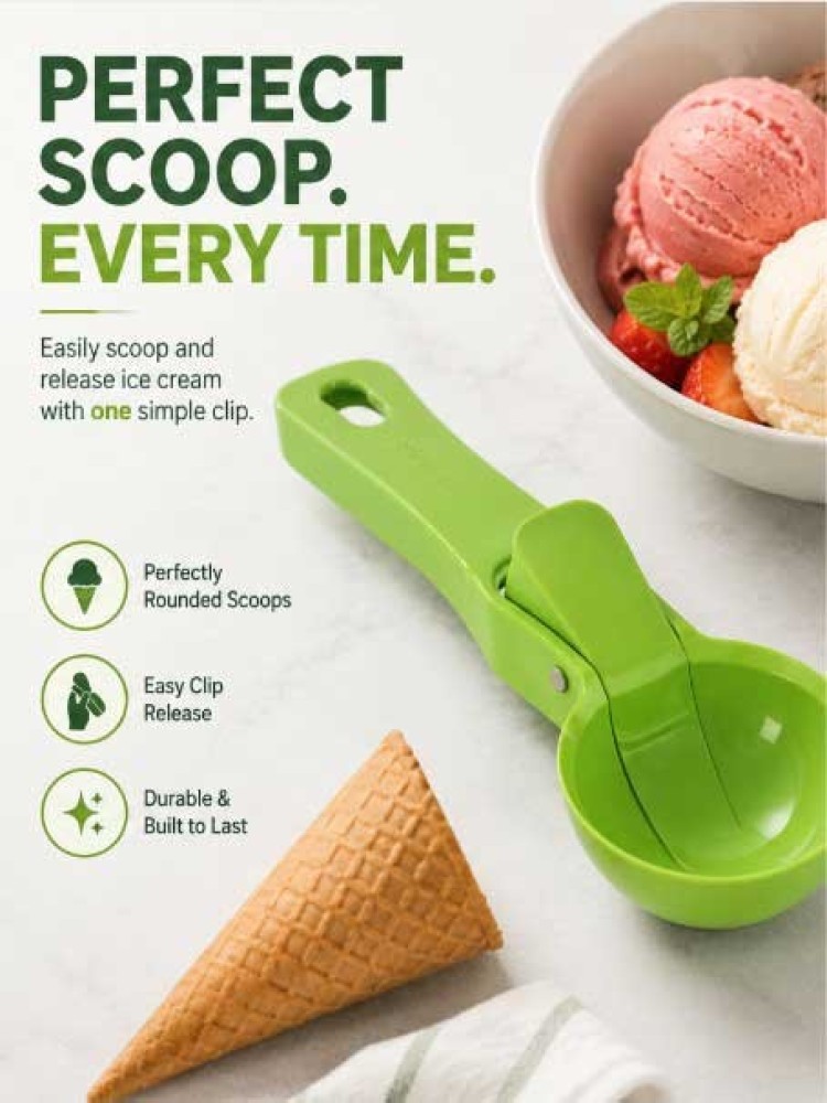 625 Plastic Ice Cream Scoop 1 Pc Green