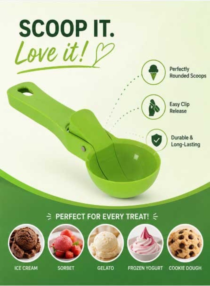 625 Plastic Ice Cream Scoop 1 Pc Green