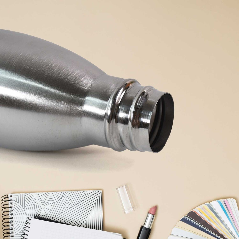 Approx 500ML Stainless Steel Water Bottle with Screw Cap – Leak-Proof, Durable, Lightweight Bottle for Office, School, Travel, Gym