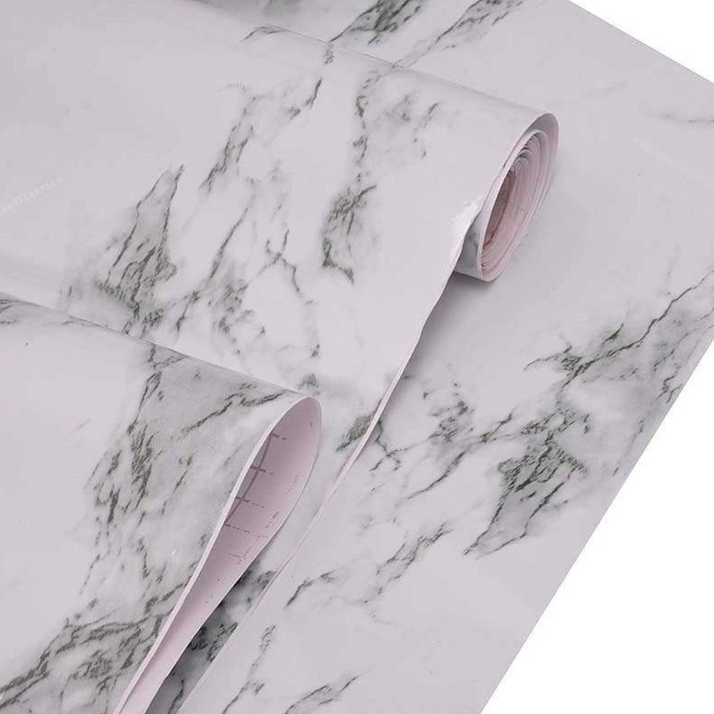 Adhesive Marble Kitchen Wallpaper 2m x 60cm – Peel & Stick