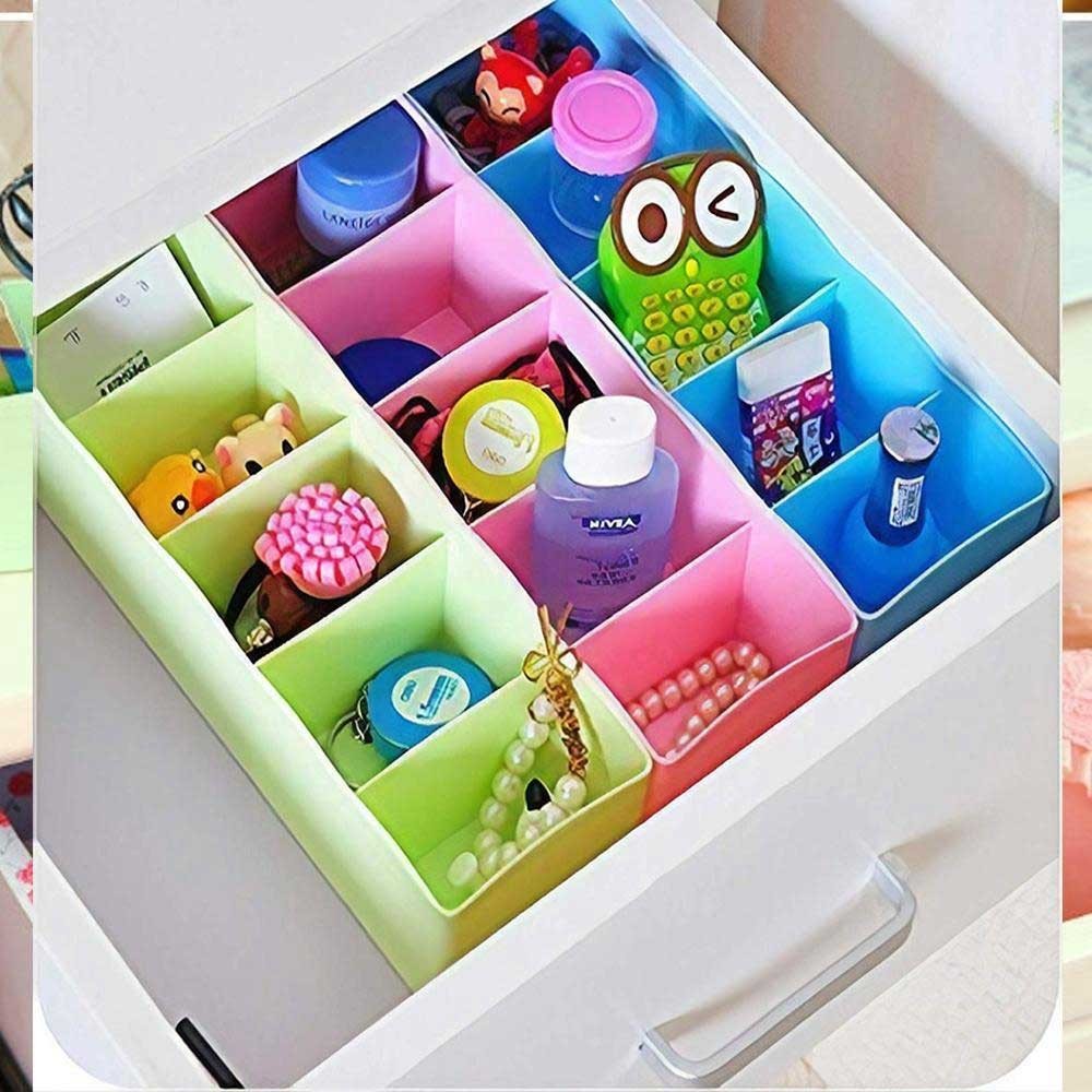 235 5-compartments Socks handkerchief underwear Storage Box Socks Drawer Closet Organizer Storage Boxes (Pack Of 2)
