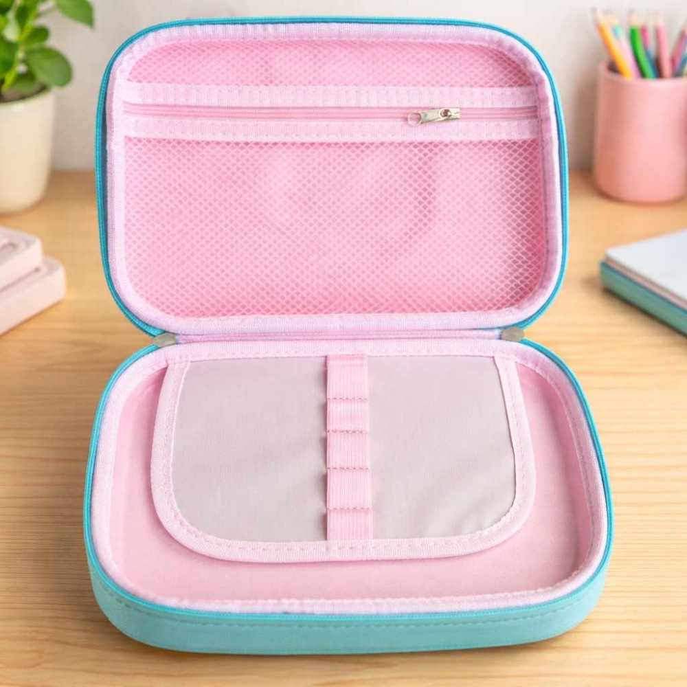 MERMAID Pattern | MULTIPURPOSE JUMBO POUCH - EVA 3D Layer Pencil Stationary Pouch-Jumbo Size | Large capacity | Multipurpose pouch