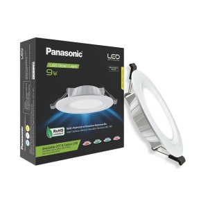 Panasonic 9W Round Conceal LED Downlight, For False Ceiling-Surface POP Area, 6500k Cool Day White